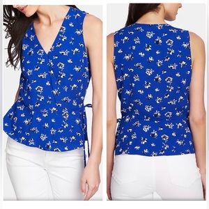 1.State Floral-Print Side-Tie Top